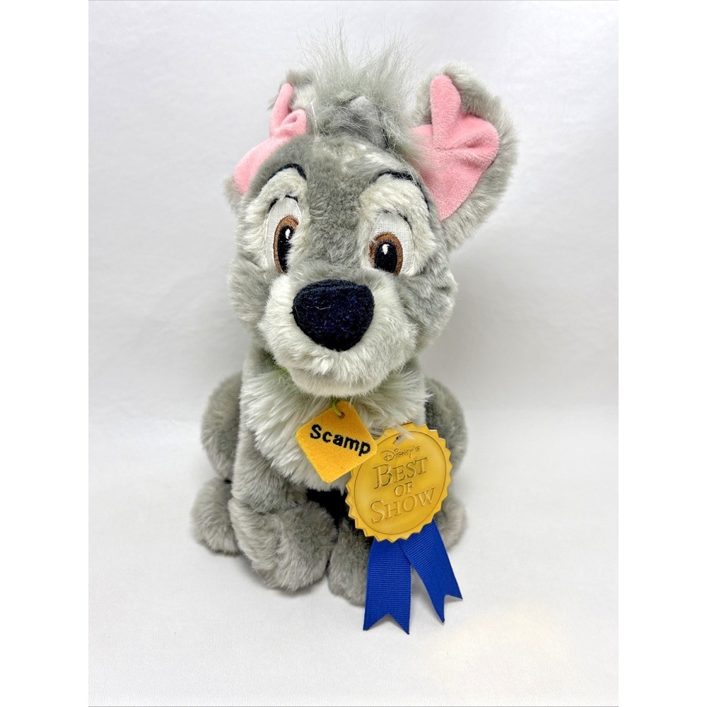 Disney Store The‎ Best of Show Scamp Dog Plush Lady and The Tramp 2 With Ribbon